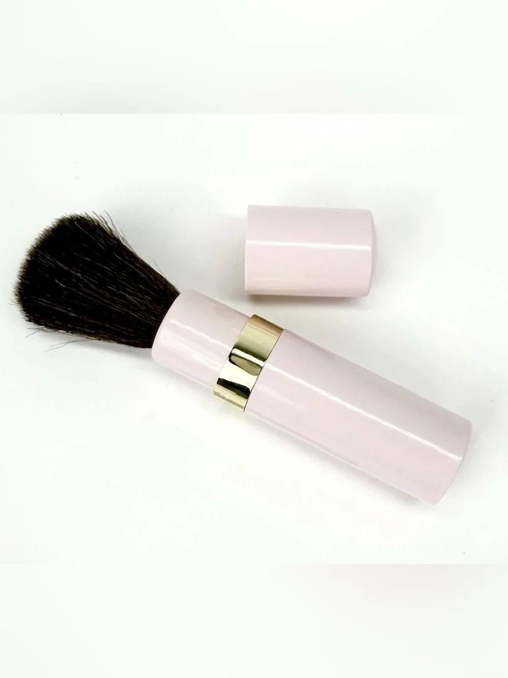 Vintage Mary Kay Pink Gold Compact Retractable Brush Blush Foundation Retro NEW